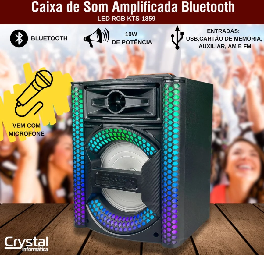 RGB LED Bluetooth Amplified Speaker KTS-1859