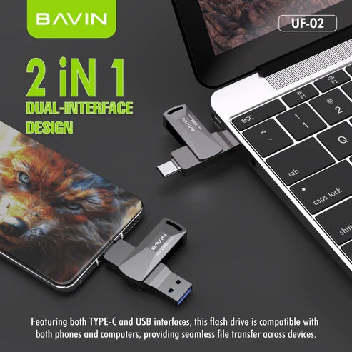 Bavin USB Drive 64GB USB3.2 to Type C