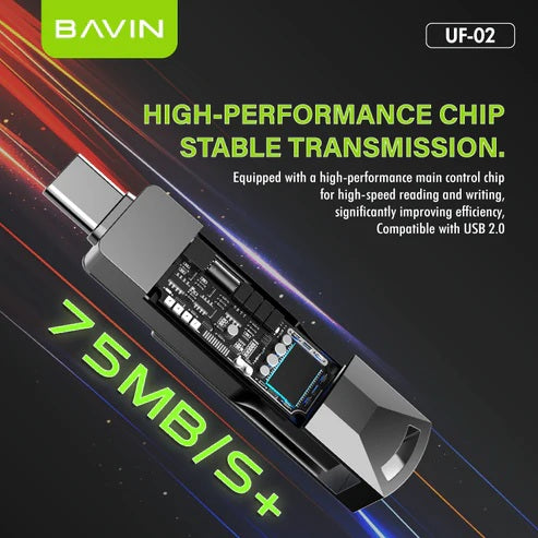 Bavin USB Drive 64GB USB3.2 to Type C