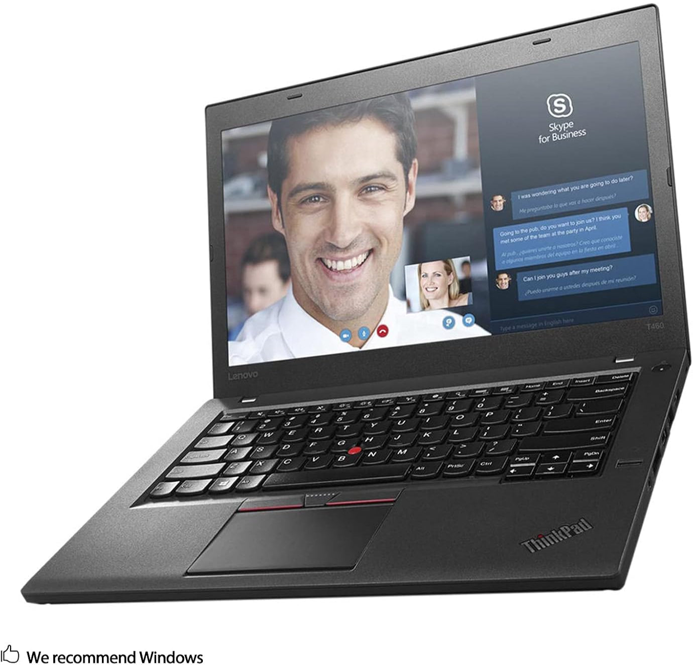 Lenovo ThinkPad T460s 14in Notebook Intel Core I5-6200U up to 2.8G,Webcam,1920x1080,8G RAM,256G SSD,USB 3.0,HDMI,Win 10 Pro 64 Bit,Multi-Language Support English