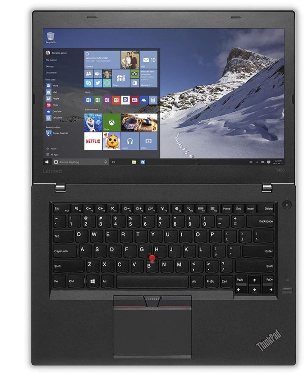 Lenovo ThinkPad T460s 14in Notebook Intel Core I5-6200U up to 2.8G,Webcam,1920x1080,8G RAM,256G SSD,USB 3.0,HDMI,Win 10 Pro 64 Bit,Multi-Language Support English