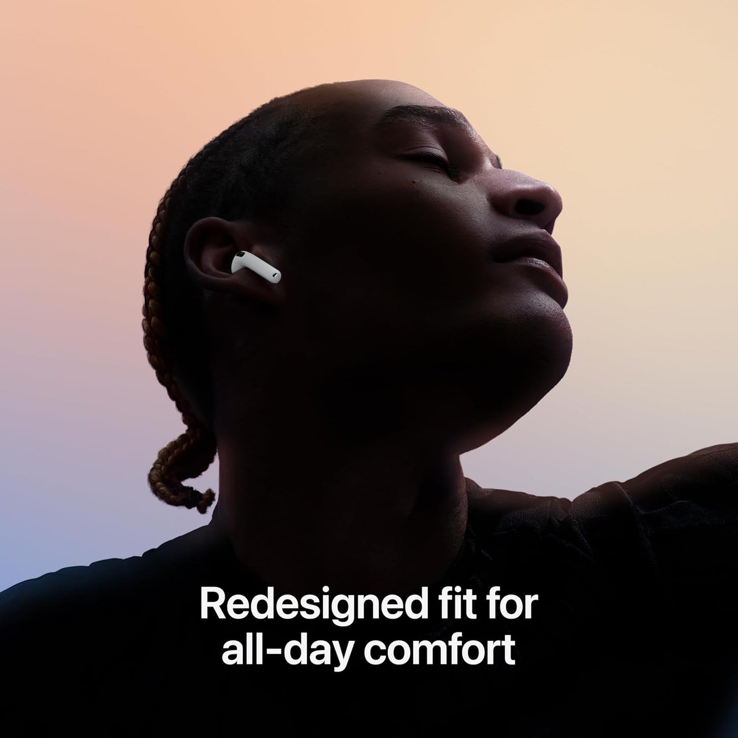 AirPods 4 Wireless Earbuds, Bluetooth Headphones, with Active Noise Cancellation, Adaptive Audio, Transparency Mode, Personalized Spatial Audio, USB-C Charging Case, Wireless Charging, Copy A