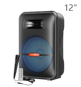 Gts-1876 Karaoke Partybox 12 Inch Subwoofer Speaker with Wired Microphone Outdoor Portable Usb Tf Audio Mp3 Player Bass Speaker